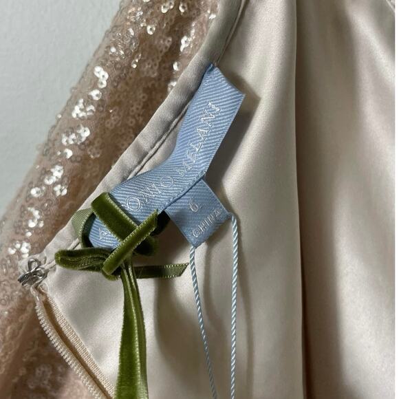 NWT Antonio Melani Beige Sequin Midi Skirt Sz 6 - Picture 4 of 4